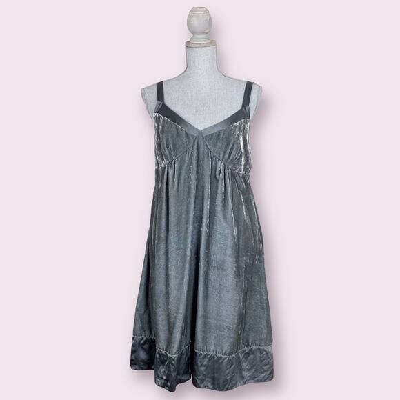 GAP Maternity Gray Silk Velvet Dress Rayon - Picture 1 of 9